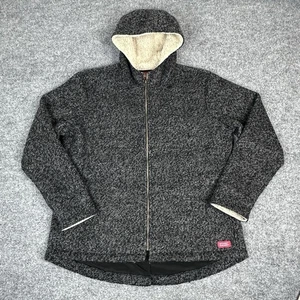 Stormy Kromer Jacket Womens XL Gray Charcoal Wool Sherpa Lined Swallowtail Hood - Picture 1 of 20