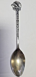 Cuillère Demitasse Argent Massif Taxco Mexique Aigle Aztèque Guerrier 4,25" AGUILAR ? - Photo 1/7
