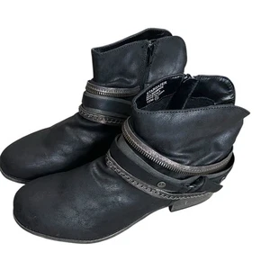 Jelly Pop Stargazer Reißverschluss Knöchel schwarz abgenutzt Stiefel Größe 10 M BoxCL - Bild 1 von 6