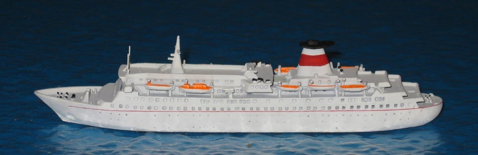 SU Kreuzfahrtschiff ODESSA ex COPENHAGEN, CMKR 100, Metall, 1:1250 - Bild 1 von 1