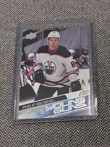Philip Broberg 2020-21 cubierta superior Young Guns novato RC #204 Edmonton Oilers - Imagen 1 de 2