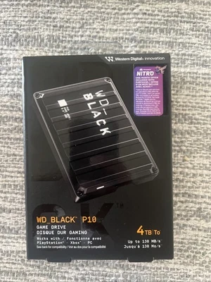 Western Digital Black P10 4TB,External,2.5 inch (WDBA3A0040BBKWESN) Hard Drive - Image 1 of 3