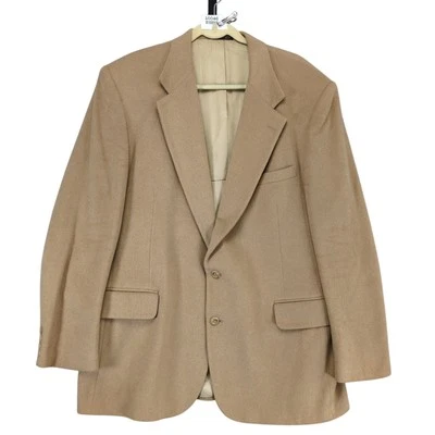 Robert Stock Men's 46L Camel 2-Button Blazer Suit Jacket Sports Coat, Academia - Image 1 of 4