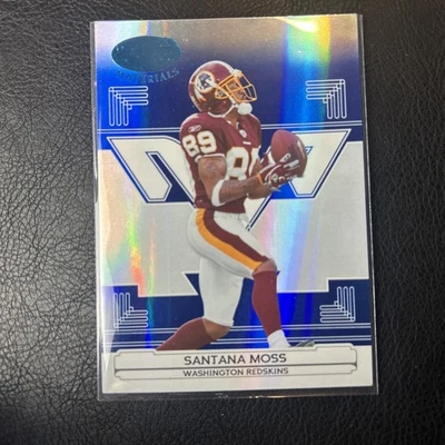 Rare 2006 Leaf Certified Materials Mirror Blue Santana Moss # /149 - Image 1 of 4