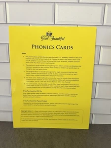 The Good And The Beautiful Phonics Cards Level K-2 - Picture 1 of 2