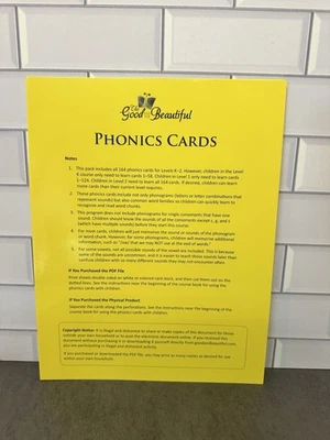 The Good And The Beautiful Phonics Cards Level K-2 - Image 1 of 2