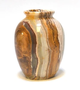 VINTAGE STONE ONYX VASE 3 INCHES TALL - Picture 1 of 3