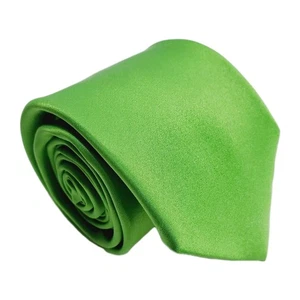 Corbata Croft & Barrow verde liso de seda de diseñador para hombre 59x3,25" clásica - Imagen 1 de 5