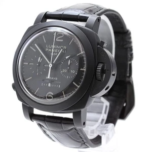 PANERAI PAM00317 Luminor Chrono Monopulsante GMT 8 Days Men's #C025 - Picture 1 of 6