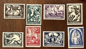Belgium: 1944. Complete set of 8 Semi-postal SC# B-386-C392 MLH. Lot #09-01046 - Picture 1 of 2