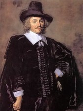 Oil painting frans hals - portrait of a man & hat hand painted in oil on canvas