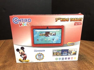 Contixo RED V8 7" Inch 32GB Kids Tablet w/50 Disney Story E-Books Android 11 - Picture 1 of 10