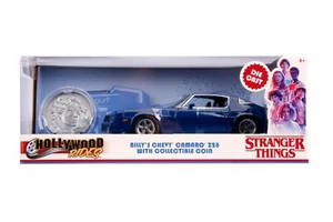 HOLLYWOOD RIDES STRANGER THINGS BILLY'S 1979 CHEVY CAMARO Z28 BLUE 1:24 #81 - Picture 1 of 7