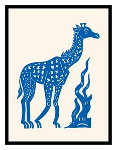 Arte popular animal jirafa de Russian Ryback patrón de punto de cruz contado - Imagen 1 de 9