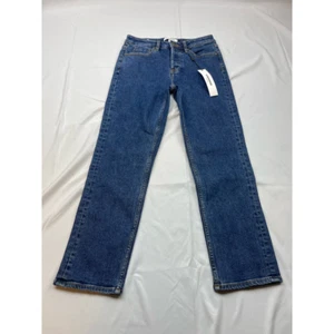 Vigoss Girls Youth Frankie Jeans Blue Cotton Blend Denim Button Fly Straight 26 - Picture 1 of 12