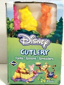 Rare 2004 Disney Winnie The Pooh Plastic Cutlery For Children Sealed 24 Pieces - Picture 1 of 10