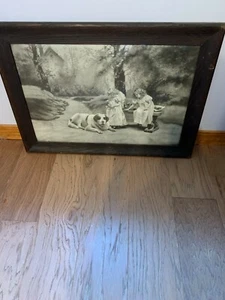 BEAUTIFUL ANTIQUE PRINT MAKING FRIENDS HALLEN AND WEINER PUBLISHER FREE SHIPPING - Picture 1 of 7
