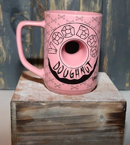 Universal Studios Voodoo Donuts "The Magic Is In The Hole" Pink Mug - Picture 1 of 7