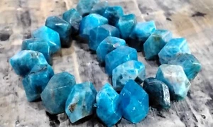 Natural Apatite Faceted Nuggets, 10-11x8-10x7-8mm, Approx 23 pcs, Free Post OZ - Picture 1 of 4