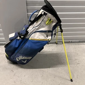 Callaway Chev Lightweight Stand Golf Bag 5 Divider 6 Pocket Strap & Rain Cover - Picture 1 of 9