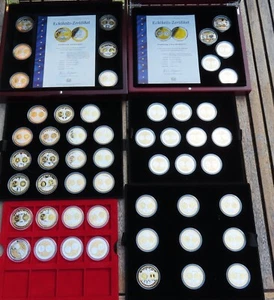 Silber Medaillen 53 Stück Geld von Europa 999 Silber 1060,00 Gramm PP proof MEGA - Bild 1 von 5