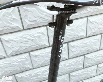Litepro 碳纤维座杆 适用于 BROMPTON 31.8 毫米 x 580 毫米座椅鞍座杆 — 第 1/4 张图片