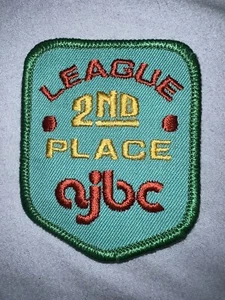 Vintage ajbc American Junior Bowling Congress League 2nd Place Patch Badge - Imagen 1 de 2