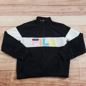 Fila Pullover Damen Medium schwarz weiß Outdoor Fleece durchgehender Reißverschluss Damen M - Bild 1 von 9