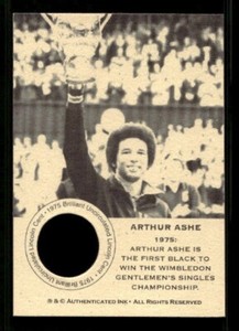 #TN0232 ARTHUR ASHE 1975 Penny Collector Tennis Coin Card