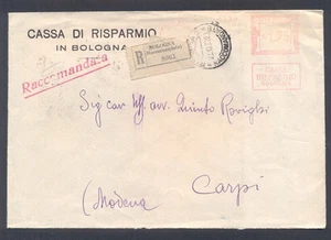 POSTGESCHICHTE SPARKASSE IN BOLOGNA RACC.BOLOGNA CARPI 19 SIEGEL INTAKT - Bild 1 von 2