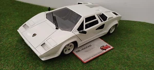 LAMBORGHINI COUNTACH 5000 QUATTROVALVOLE 1985 blanc 1/18 TONKA POLISTIL voiture - Picture 1 of 8