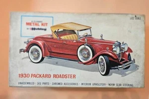 VINTAGE HUBLEY MODEL 1930 PACKARD ROADSTER METAL KIT #860K-500 Started - Picture 1 of 9