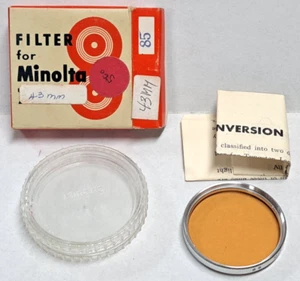 NOS Minolta 43mm filter 8 color conversion for 8mm video camera FB43NB orange - Picture 1 of 11