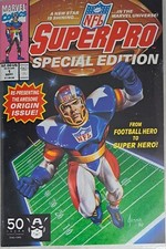 1991 Marvel Super Pro NFL Comic Book #1 Issue-Special Edition