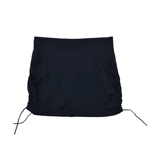Columbia Women's Size L Mini Skort Skirt Black Nylon Pull On Solid - Picture 1 of 8