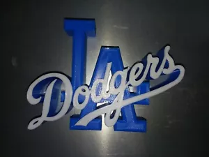 LOS ANGELES DODGERS LOGO DECAL SIGN MLB BASEBALL MAN CAVE-3D printed 5"×7"×1" - Picture 1 of 12