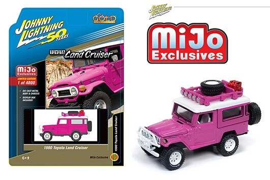 Toyota Land Cruiser 1980 Johnny Lightning 1/64 todo terreno 4x4 rosa intenso JLCP7208 Foto 1 de 1