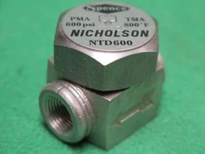 NICHOLSON NTD600 3/8" NPT THERMODYNAMIC STEAM TRAP STAINLESS 800°F 600PSI - Picture 1 of 1