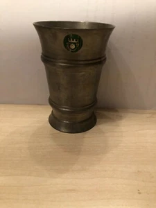 Zinnbecher mit Stempel, Becher Frieling  ohne Motiv, ca. 11cm Höhe  - Bild 1 von 3