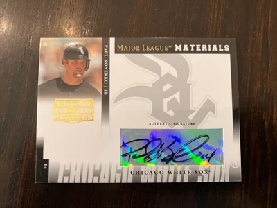 2005 Donruss Prime Patches Paul Konerko Chicago White Sox Materials Auto  - Image 1 of 2
