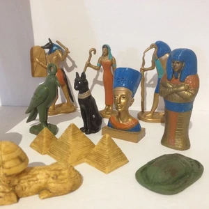 Safari Ltd ANTICO EGITTO Toob Miniature 12 Pezzi Sfinge Giocattoli Nefertiti Scarabeo - Foto 1 di 14