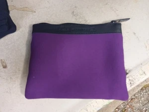 United Airlines Away Soft Sided Pouch Purple With Blue Zipper - Picture 1 of 6