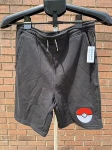 Old Navy Pokemon Poke Ball Solid Black Lounge Shorts Youth Size XL 14-16 New - Picture 1 of 7