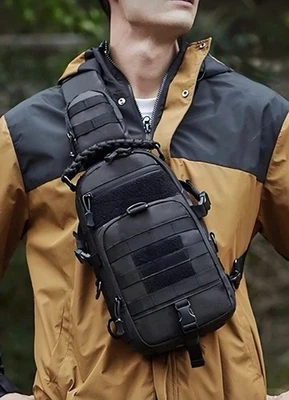 Mochila táctica Bolso bandolera con asa Paracord Bolso de hombro Foto 1 de 4