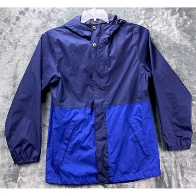 Chaqueta cortavientos impermeable The North Face para niños L 14/16 azul con capucha Foto 1 de 4