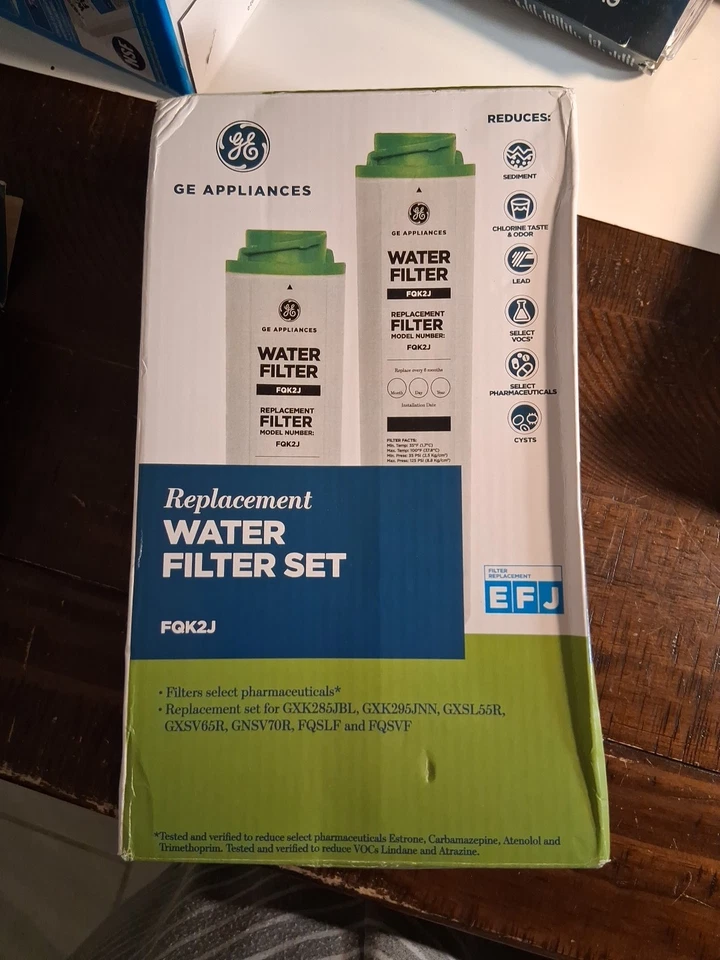 Filtro de repuesto de agua potable de doble flujo bajo fregadero GE FQK2J sellado paquete de 2 Foto 1 de 1