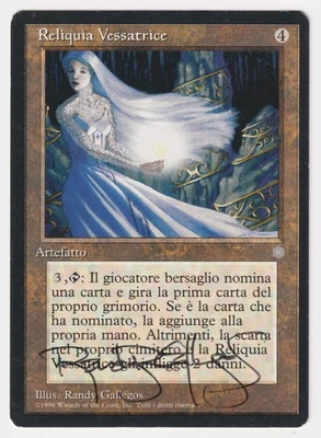 Signed Italian Vexing Arcanix Proof MP Ice Age Artist Randy Gallegos 1996 MTG AP - Image 1 of 2