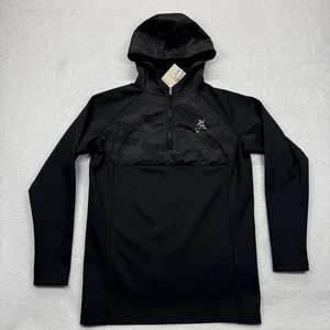 Peter Millar youth boys hyperlight weld hybrid Pullover Hoodie Black Size M - Picture 1 of 15