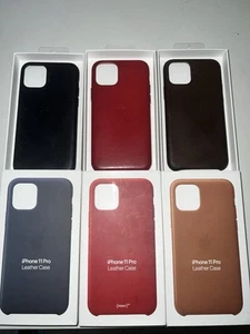 Lot Of 3 iPhone 11 pro leather cases apple genuine - Zdjęcie 1 z 3