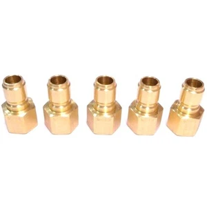5pc Foster 50FPB ST Series 1/2" Female NPT Brass Plug Quick Straight Thru FST - Picture 1 of 4